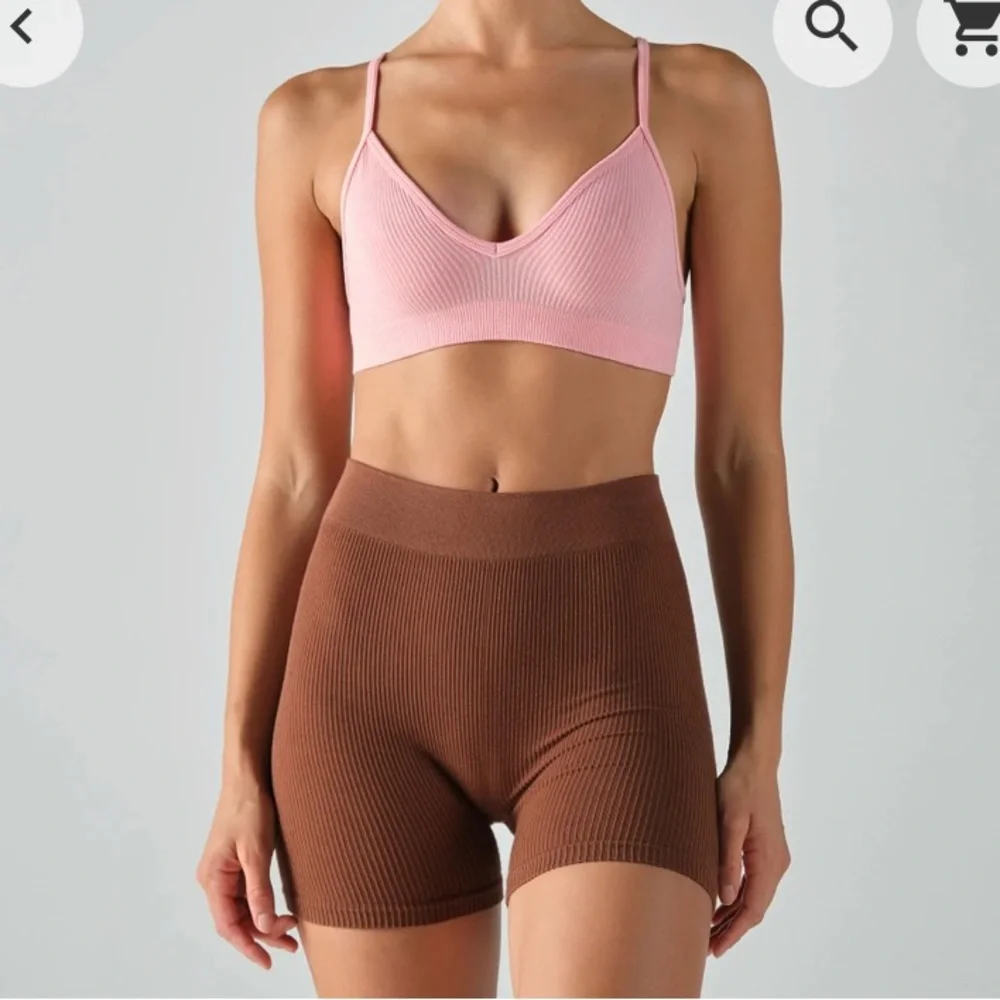 Pink Ribbed Bralette - Picture 3 of 5